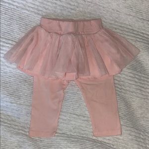 Leggings with tulle skirt